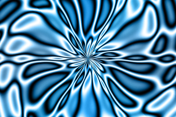 Naklejka premium fractal flower bloom - blues
