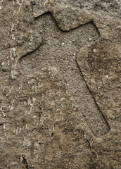 cross in the stone
