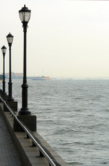 esplanade in battery park, manhattan
