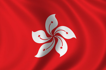 Obraz premium flag of hongkong