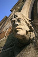 Fototapeta premium gargoyle against blue sky