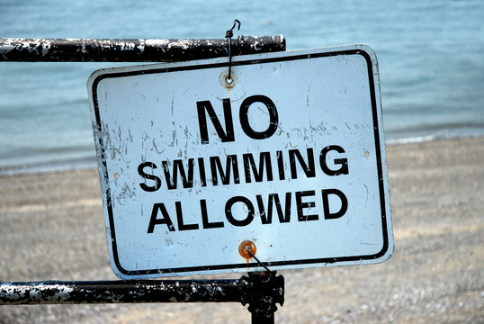 no swimming allowed
