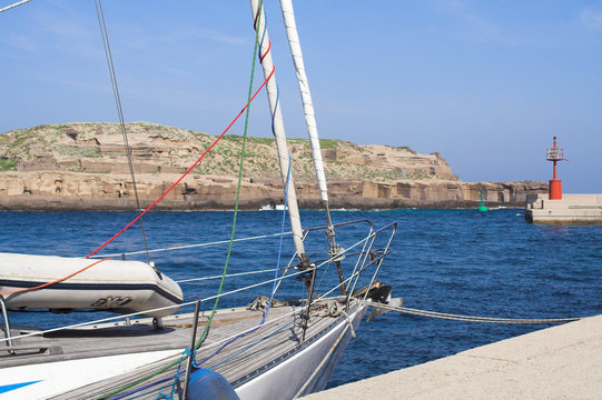 sailboat - ventotene harbour