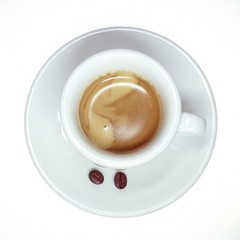 espressotasse von oben