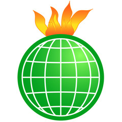 burning globe