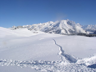 winter snow field moutain