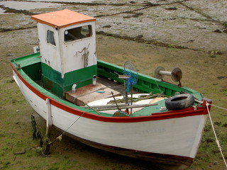 bateau a maree basse