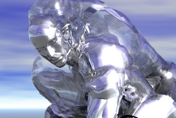 glass and steel man