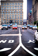 busy city intersection