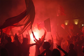 celebrating victory a