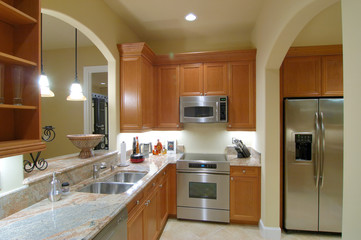 kitchen counter at basement