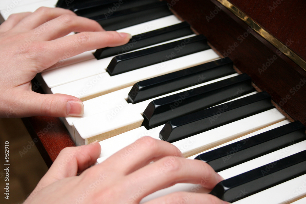 Wall mural fingers piano