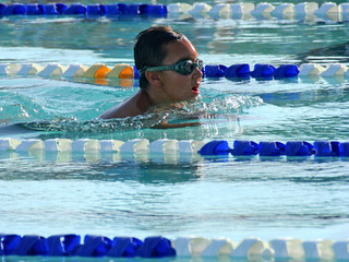 boy swimming