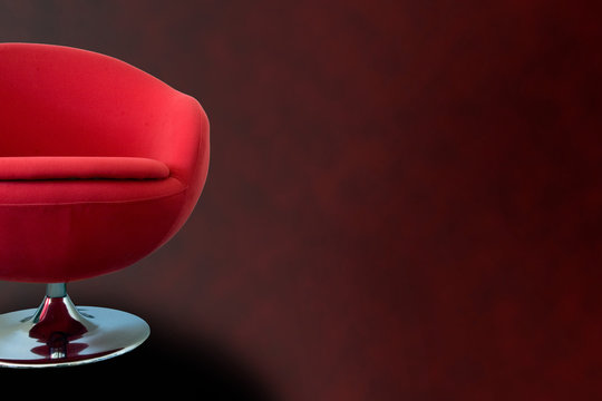 modern red retro chair