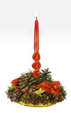 fire christmas candlestick