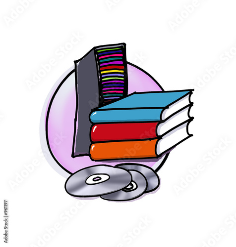  pictogramme cd livres Photo Libre De Droits Sur La Banque D images Fotolia Image 961197