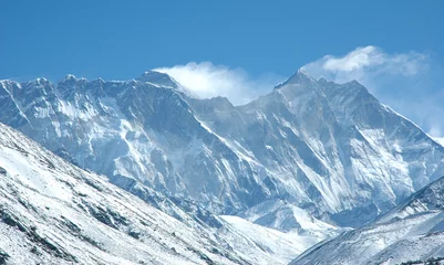 Foto op Plexiglas Lhotse oostelijke muur van de berg everest