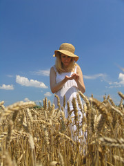 girl in field