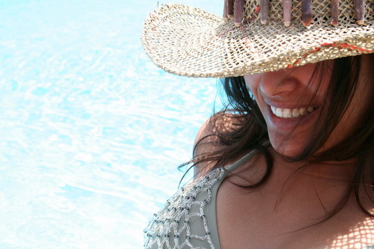 girl at the pool