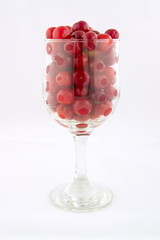 morello cherry in glass