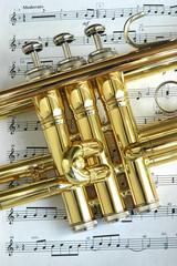 trumpet (valves closeup)