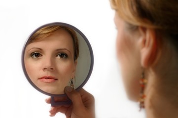 mirror and woman