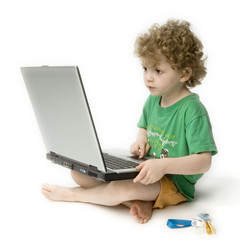young child and his computer 2