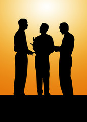 business meeting silhoutte