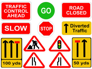 roadwork signs