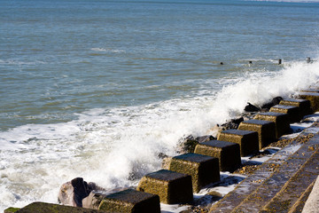 concrete sea defences