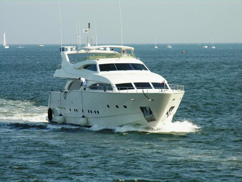 close-up of a yacht