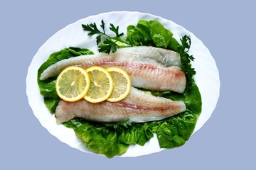 raw fish on plate