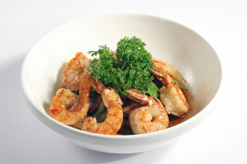Fototapeta premium srimp and vegetable