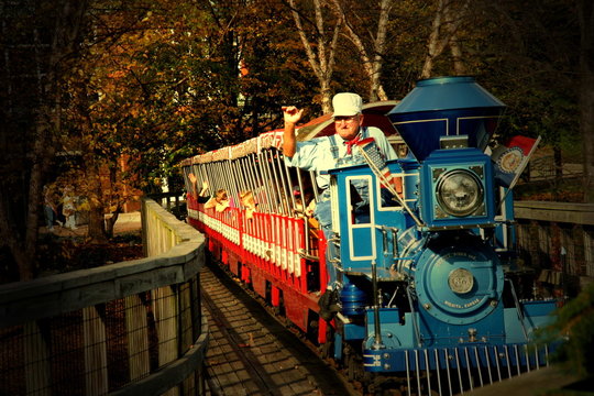 Fototapeta here comes the train