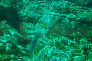 underwater rocks
