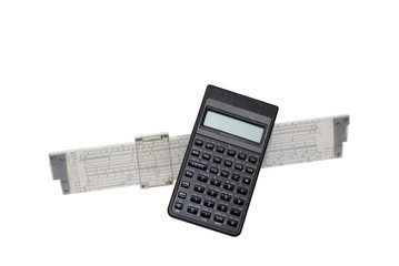 calculator and slide rule