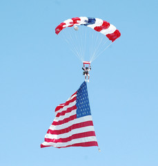 sky diver & american flag