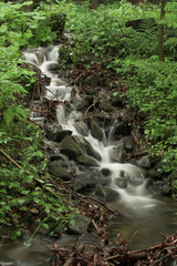 waterfall at mountains