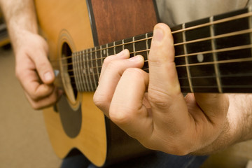 Fototapeta na wymiar gry na gitarze