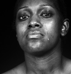 sad black woman