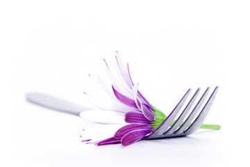fork and flower