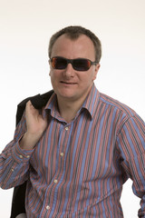 man in sun glasses