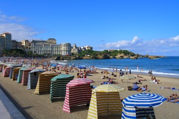 biarritz plage - obrazy, fototapety, plakaty