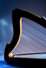 shepherd's harp in the light, blue