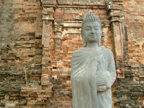 statue, cambodge