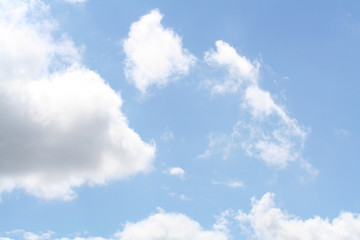 Naklejka na ściany i meble błękitne niebo z chmurami