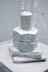 gray painted screw bolt