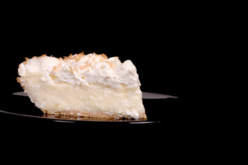 pineapple coconut cream pie with toasted coconut