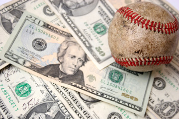 baseball and dollars - 1048184