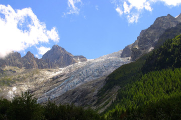 gletscher in den alpen